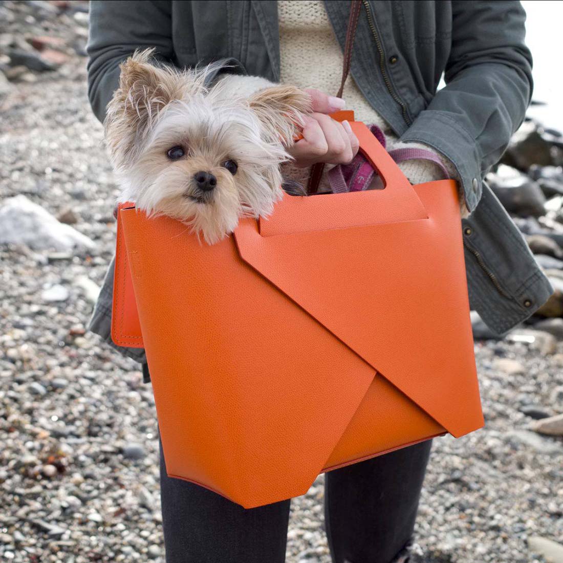 Orange Bassano Italian Leather Bag