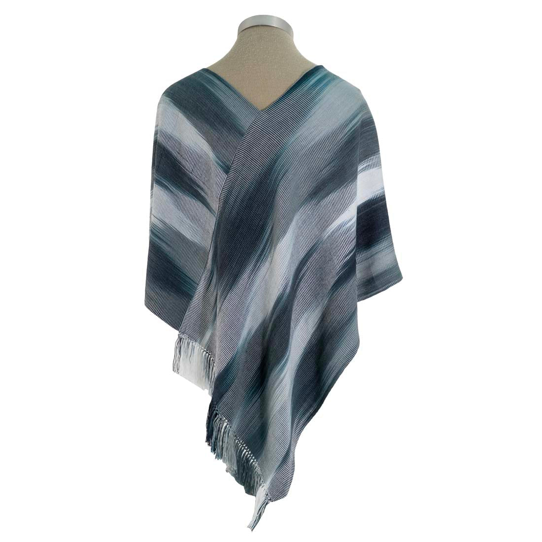 Black &amp; White Bambu Twist Poncho