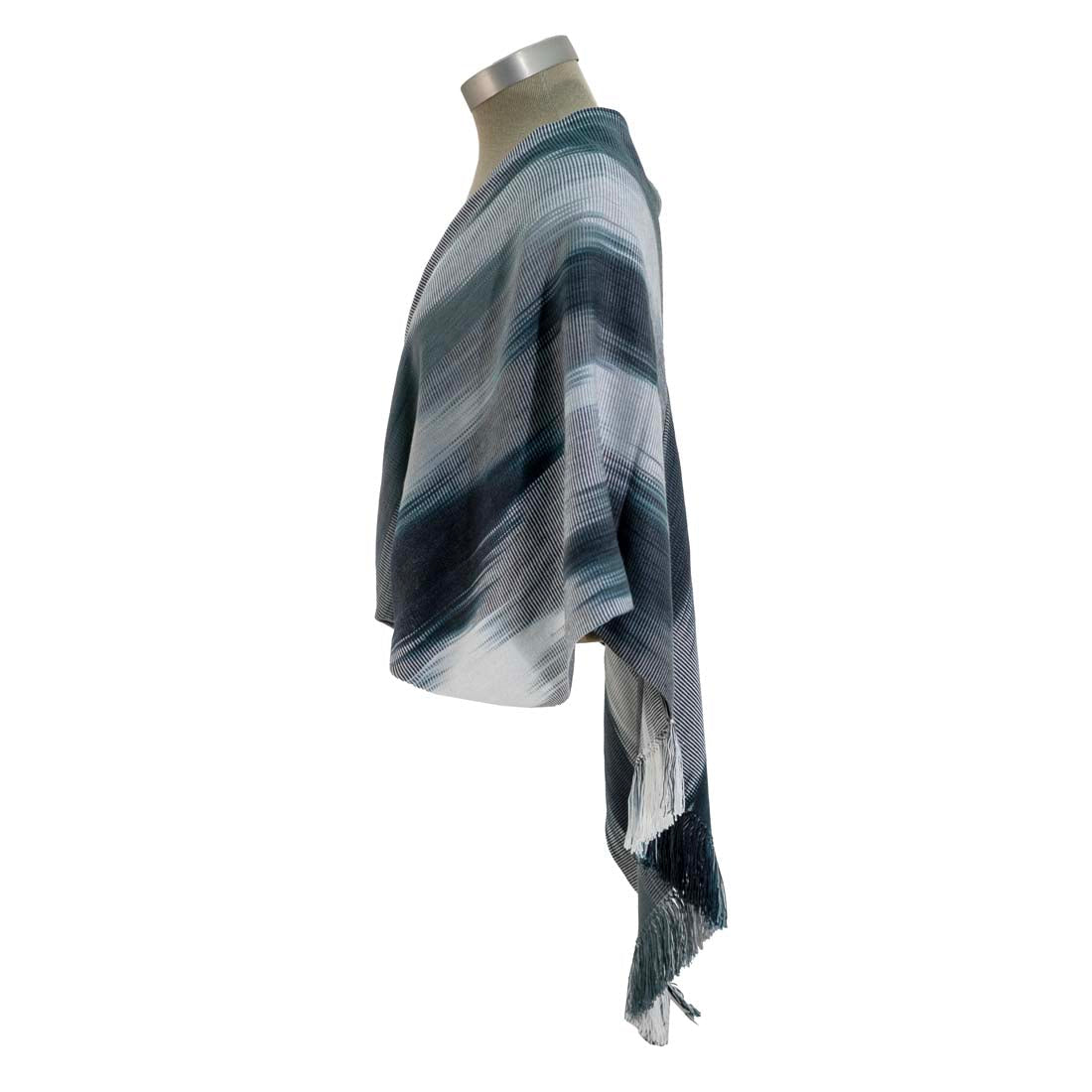 Black &amp; White Bambu Twist Poncho