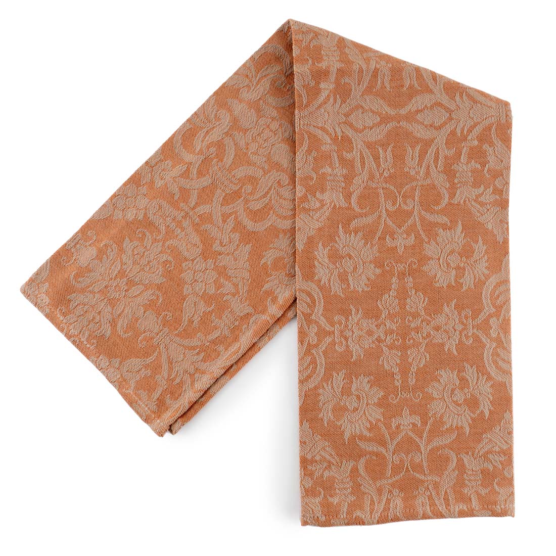 Terracotta Imperial Jacquard Italian Linen Towel