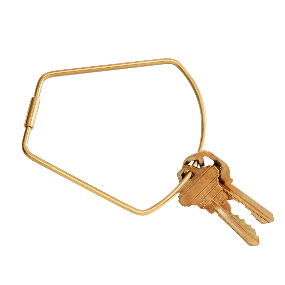 Brass Bell Contour Key Ring