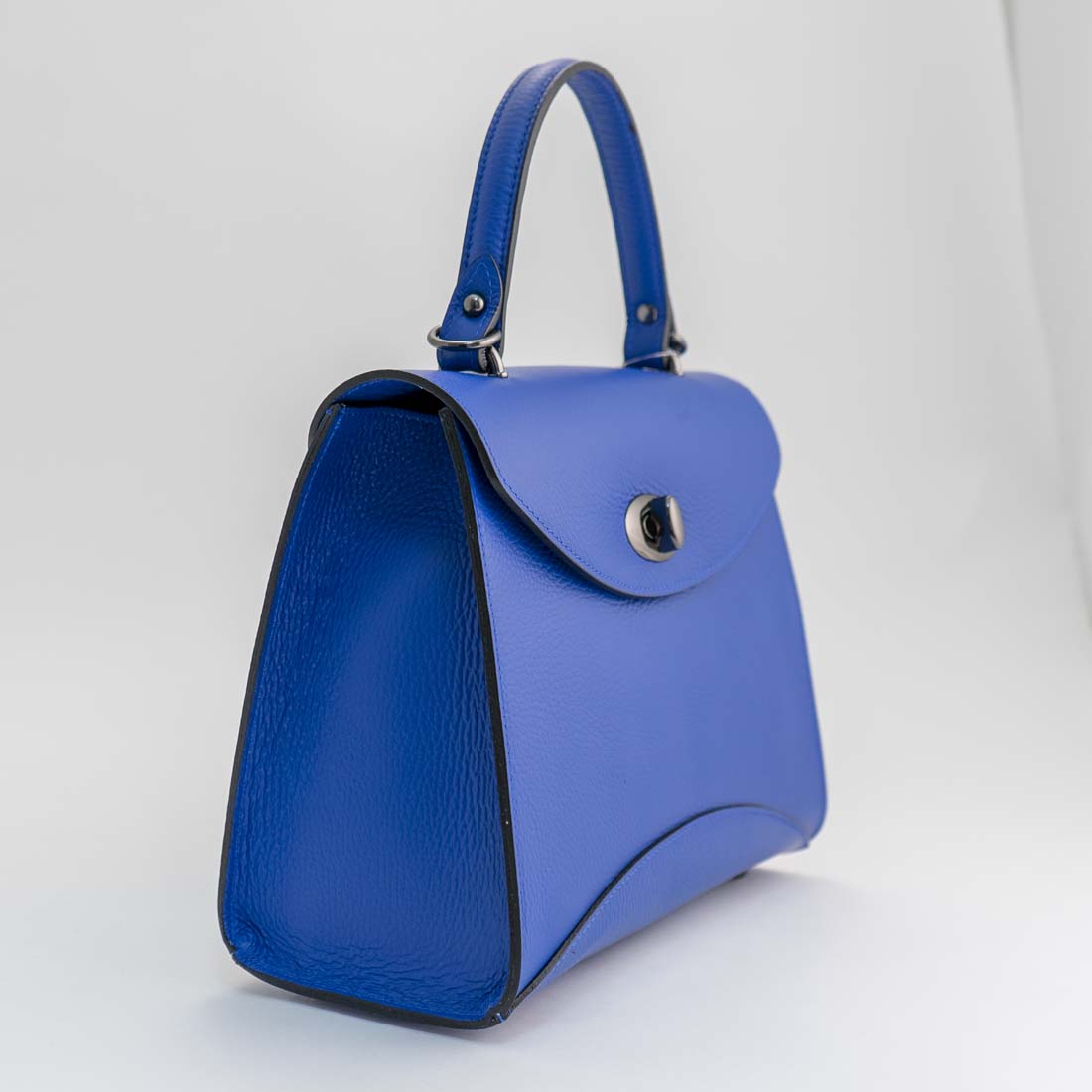 Royal Blue Alba Leather Handbag