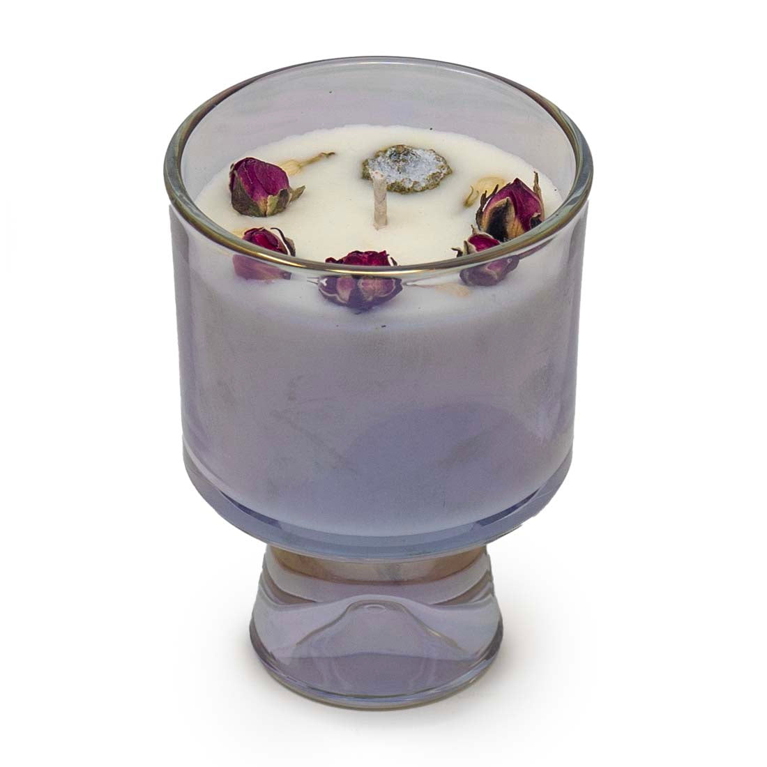 Jasmine and Rose Purple Glass Candle