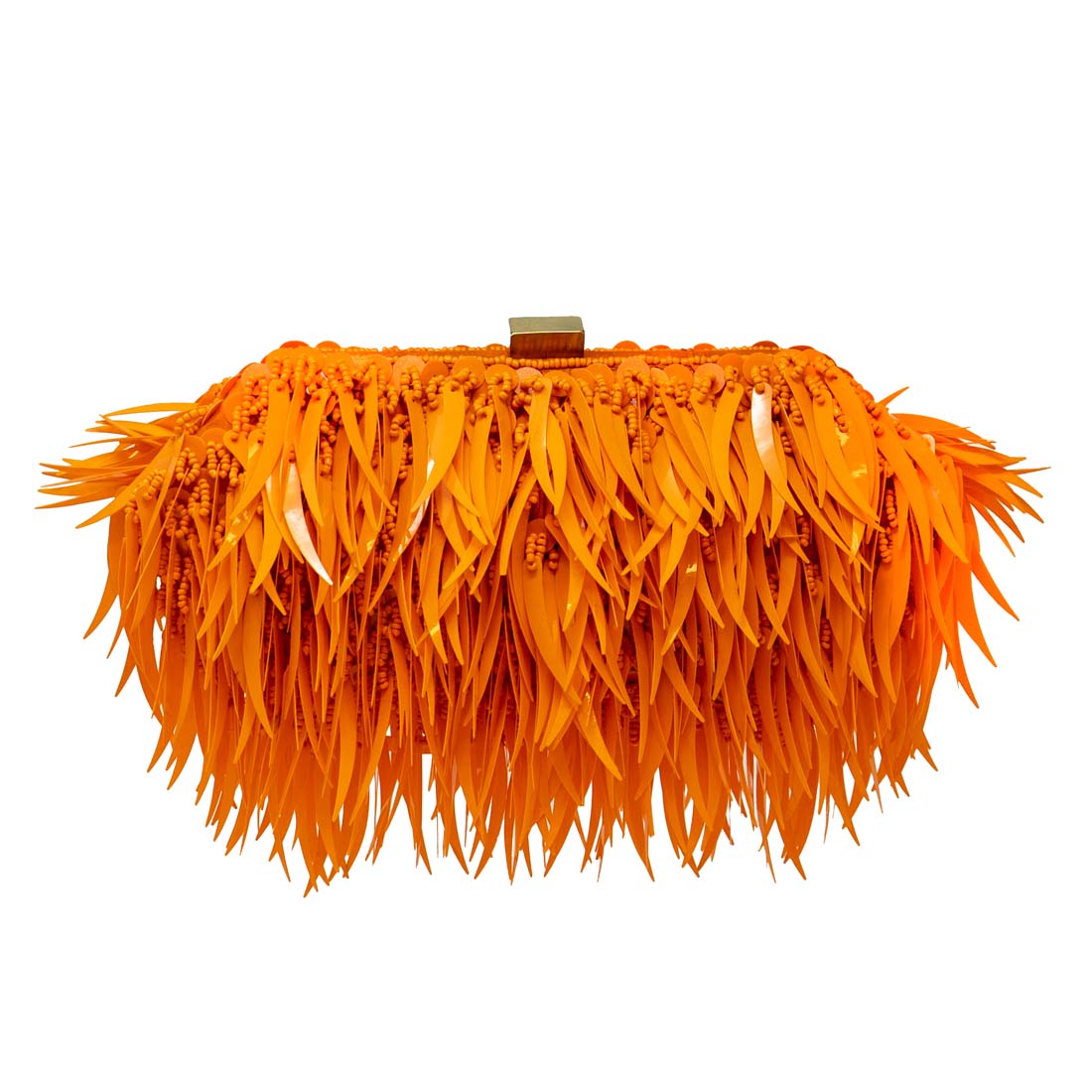 Orange Tooth Sequins Santi Clutch