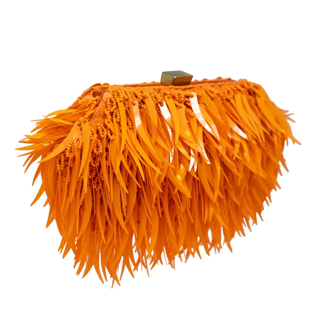 Orange Tooth Sequins Santi Clutch