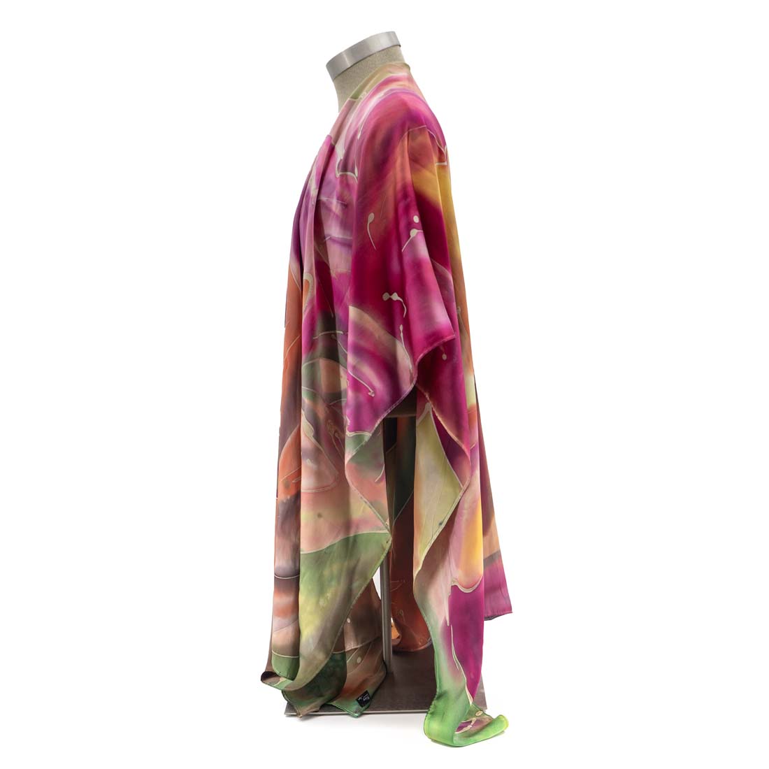 Falling Leaves Hand-Painted Silk Ruana