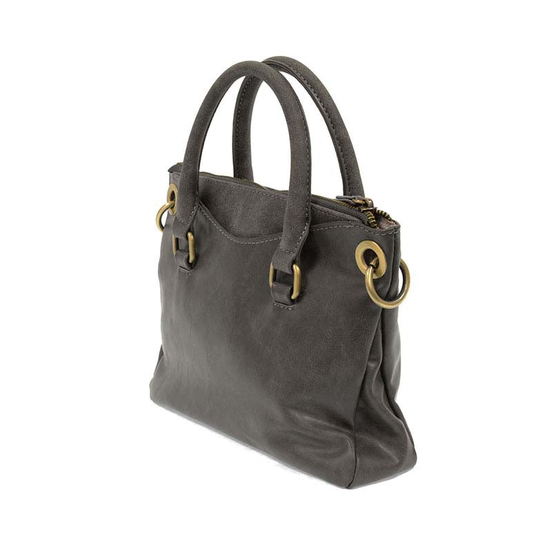 Stella Mini Convertible Satchel with Faux Suede Trim