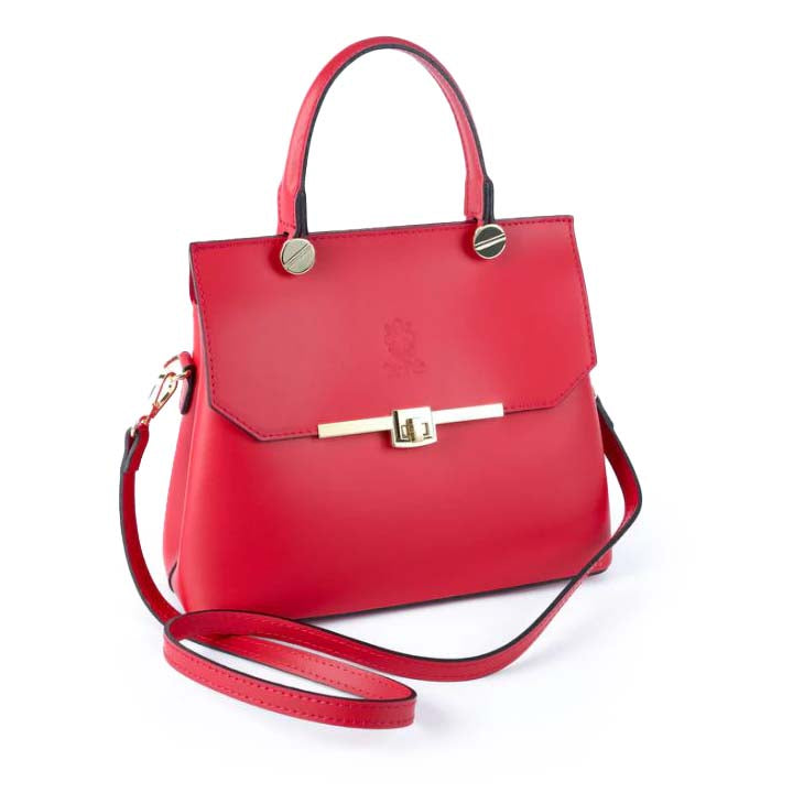 Red Loretta Italian Leather Bag