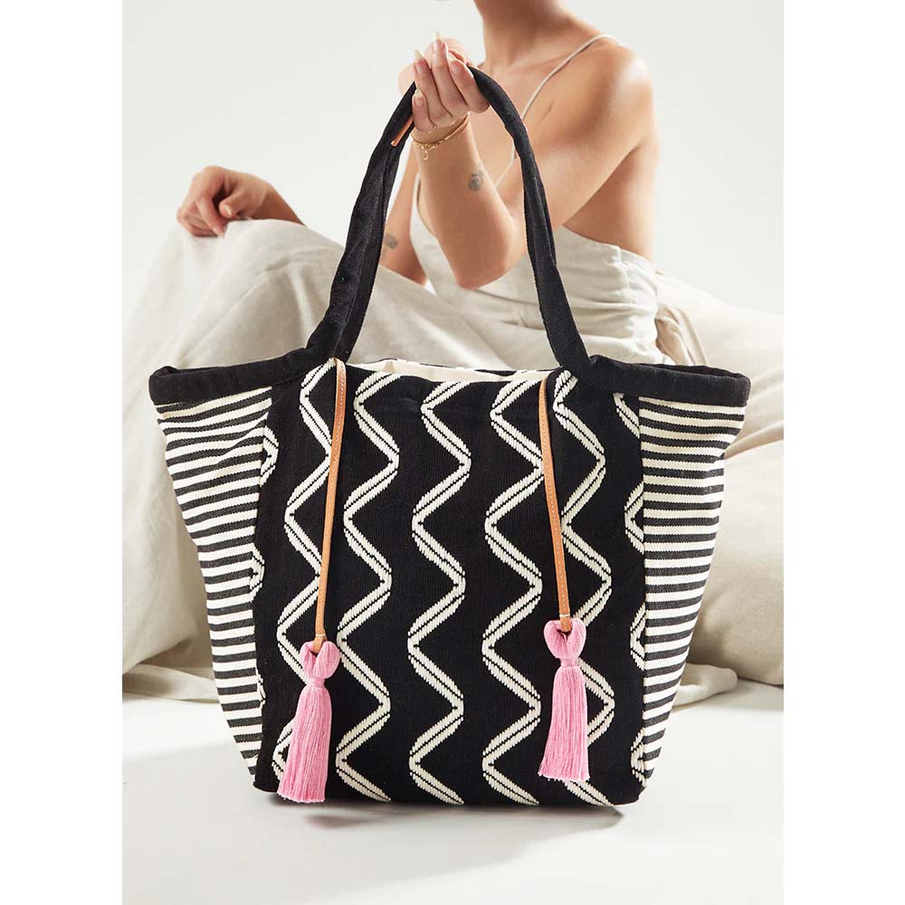 Black Sand Rosa Tote