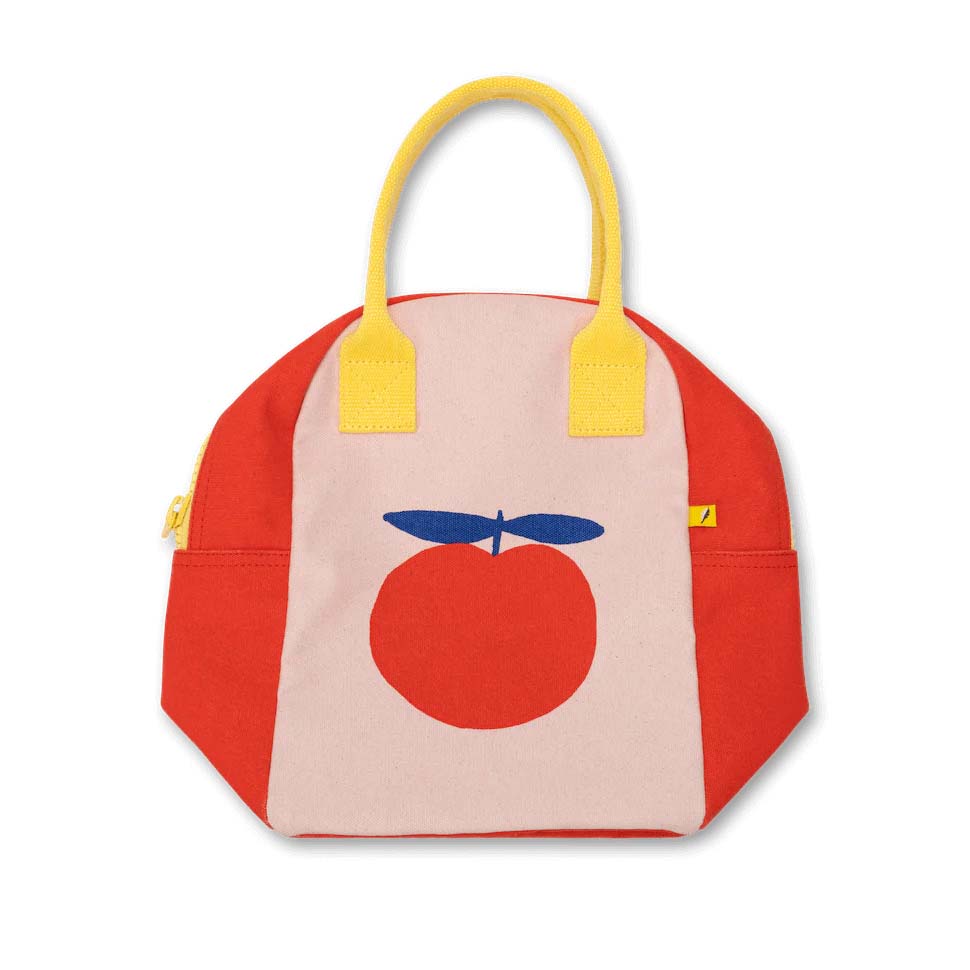 Red Apple Zipper Lunch Bag