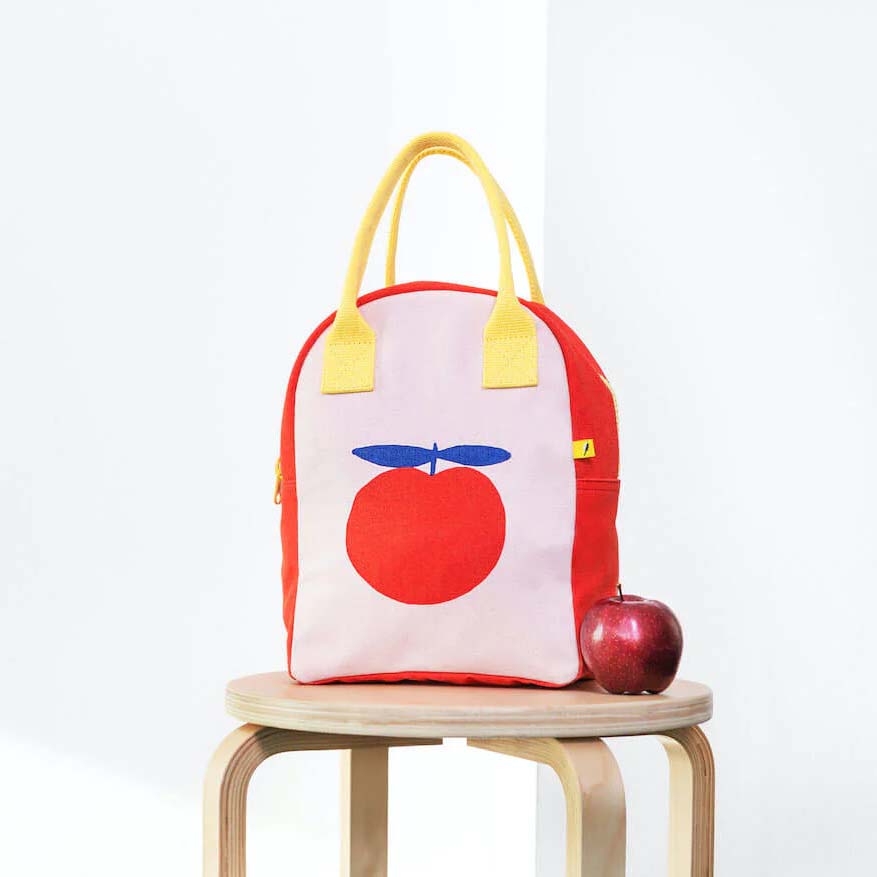 Red Apple Zipper Lunch Bag