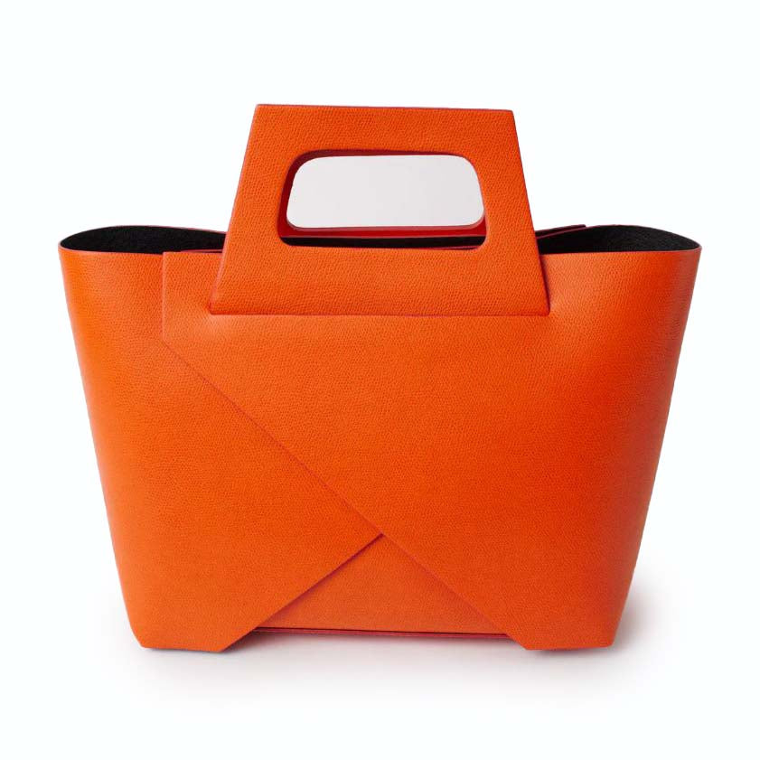 Orange Bassano Italian Leather Bag