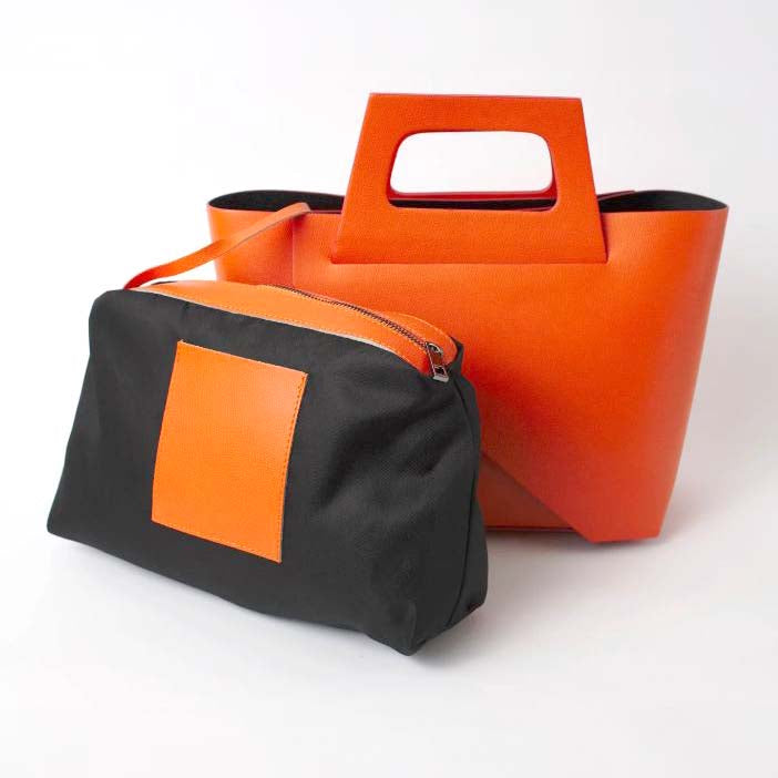 Orange Bassano Italian Leather Bag