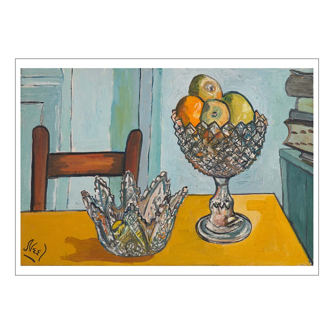 Alice Neel Cut Glass with Fruit Postcard