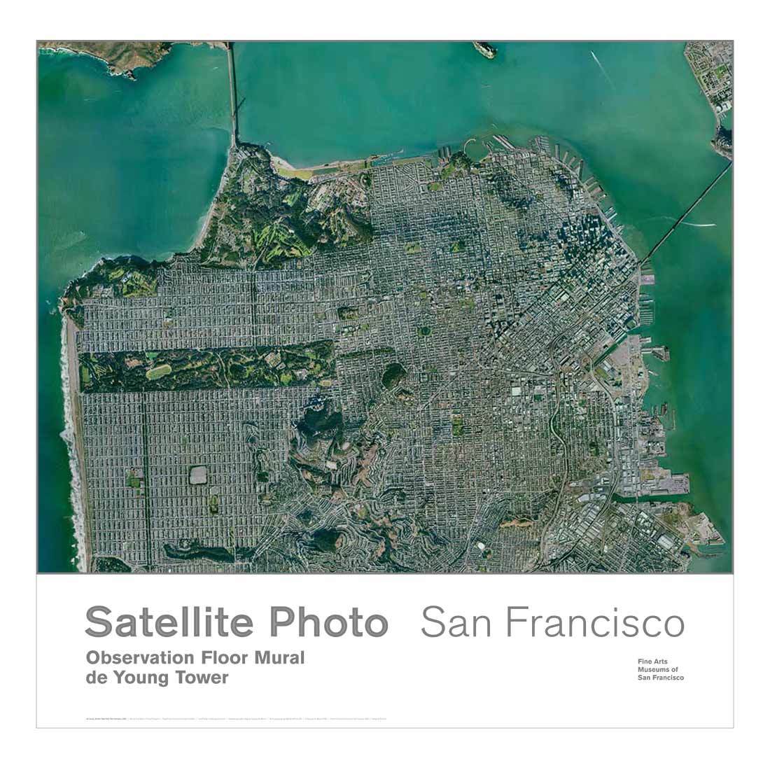 Satellite View of San Francisco Poster