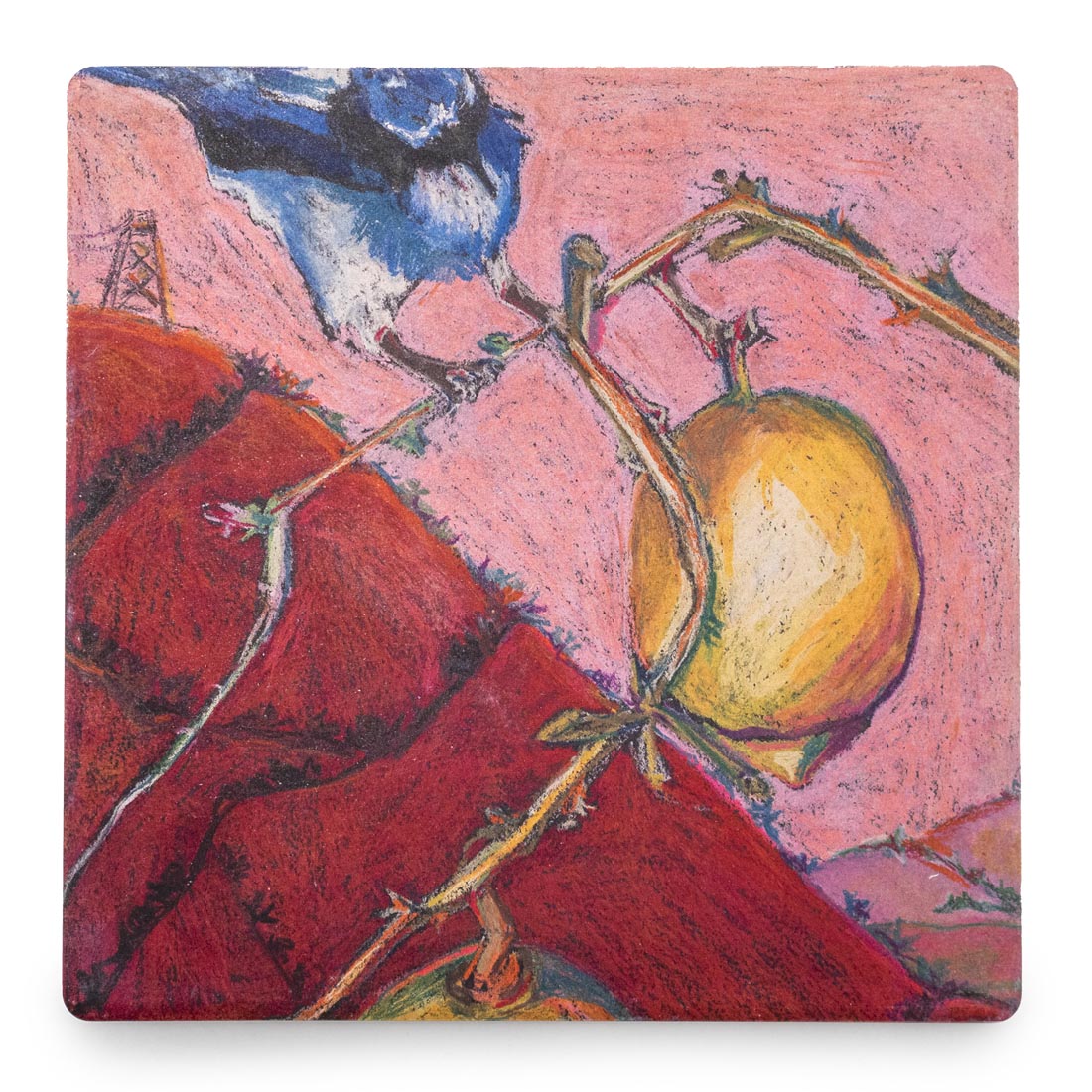 Gantz Blue Jay and Lemon Trivet