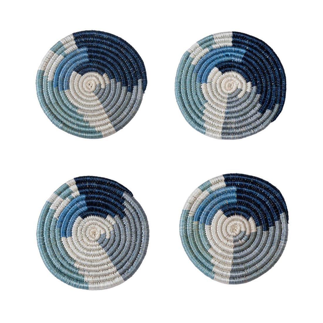 Abstract Blue Coaster set