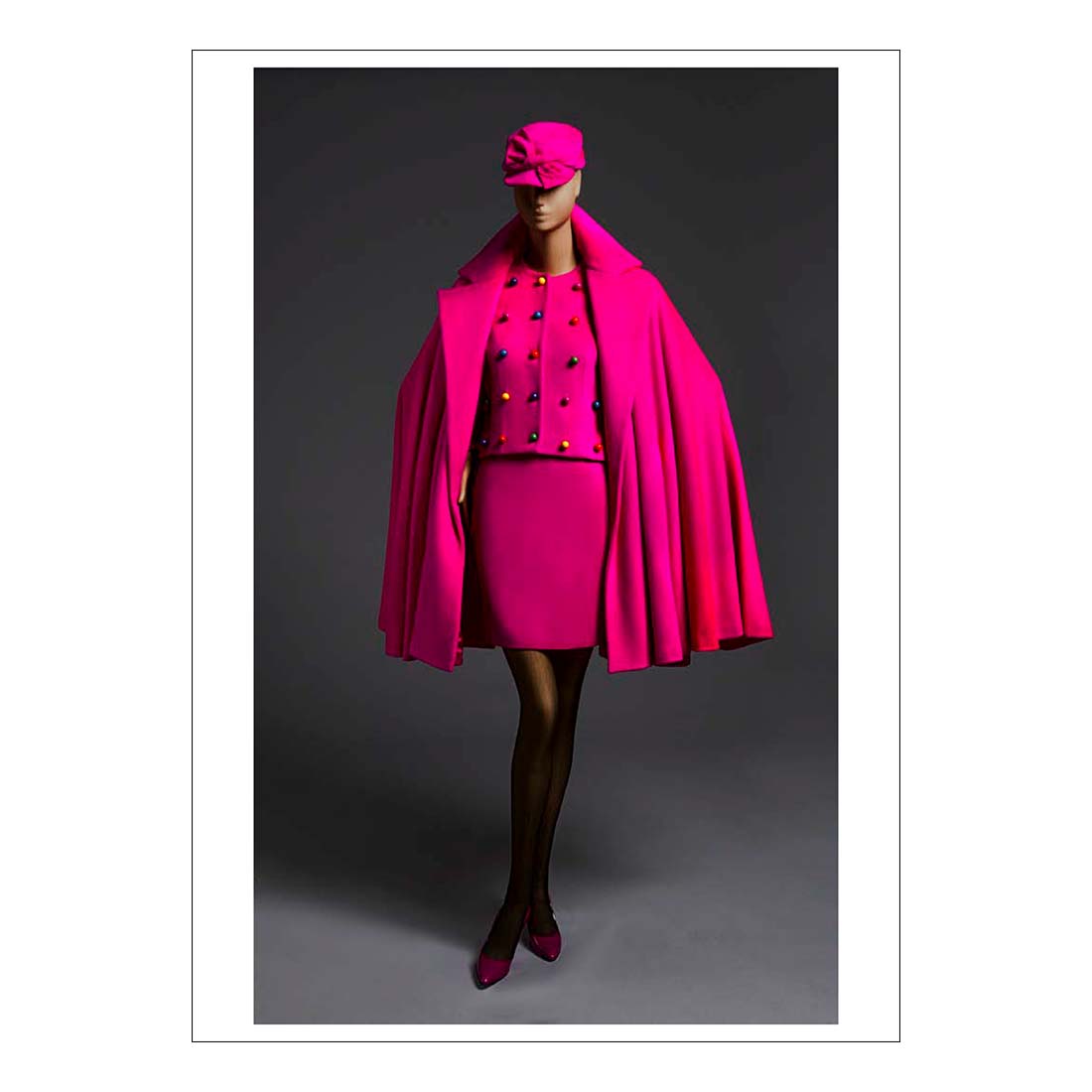 Patrick Kelly Cape, Jacket, Skirt, Hat &amp; Earrings Postcard