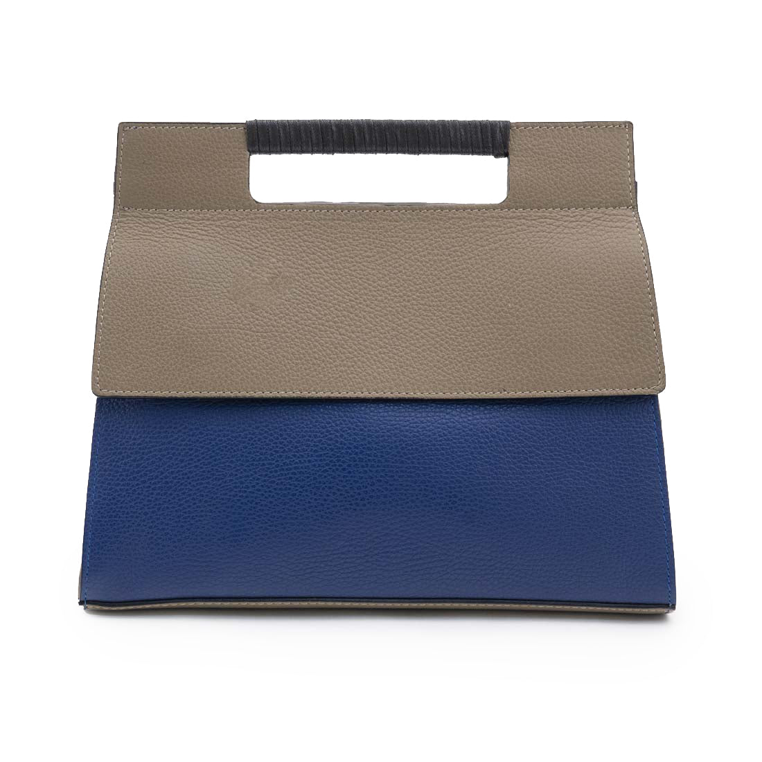 Blue Leather Capri Bag