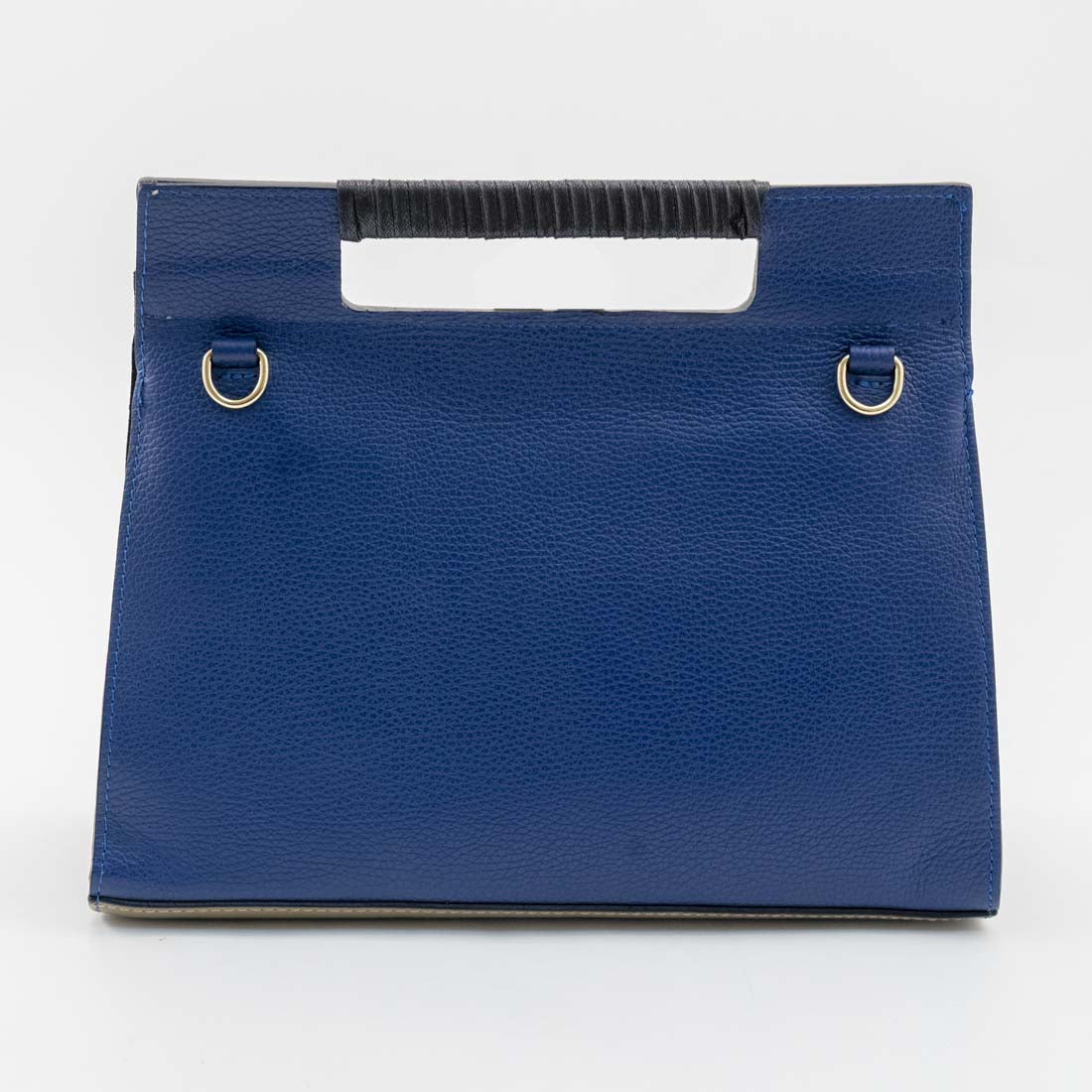 Blue Leather Capri Bag