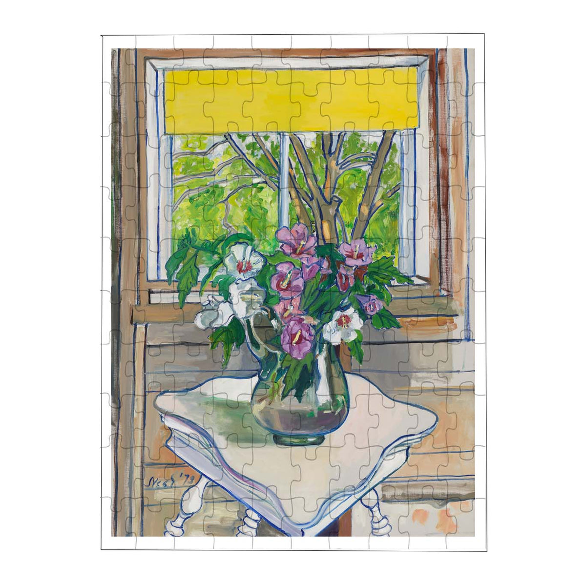 Alice Neel Still Life, Rose of Sharon Mini Puzzle